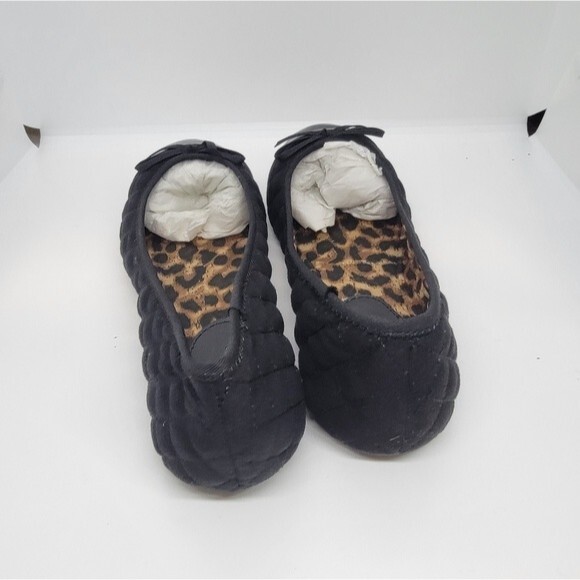 MIA Marjorie black quilted Ballet flat shoes size 8M Bow Closed toe C19564A - Picture 4 of 10